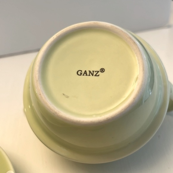 Ganz 4 piece individual Tea Server Set Polka Dot Cup saucer Teapot and lid - Picture 7 of 9